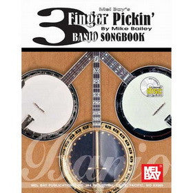 3 Finger Pickin Banjo Songbook Book CD