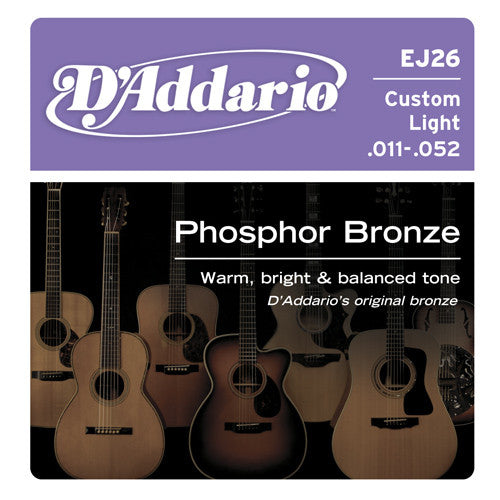 DAddario Phosphor Bronze Acoustic Custom Light