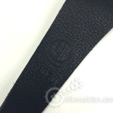 Long Hollow Mandolin Strap Black Leather