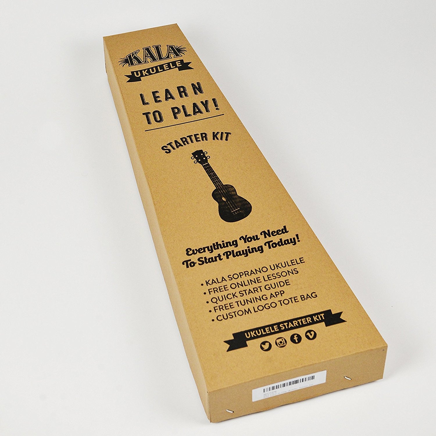 Kala Sopraan Ukulele Starter Kit - Leren Spelen - Inclusief Tas En Online Lessen