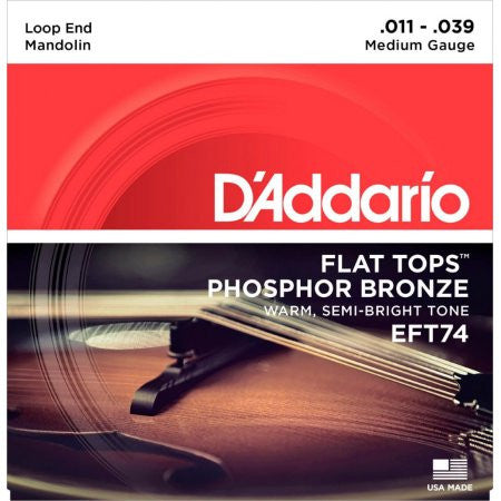 D'Addario EFT-74 Flat Tops Mandolins Strings