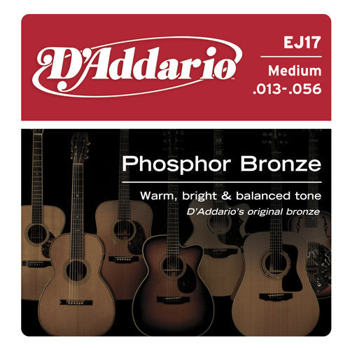 DAddario Phosphor Bronze Acoustic Guitar Strings Medium
