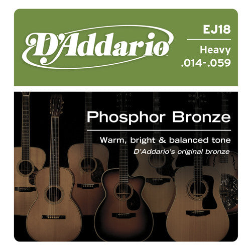 DAddario Phosphor Bronze Acoustic Guitar Strings Heavy