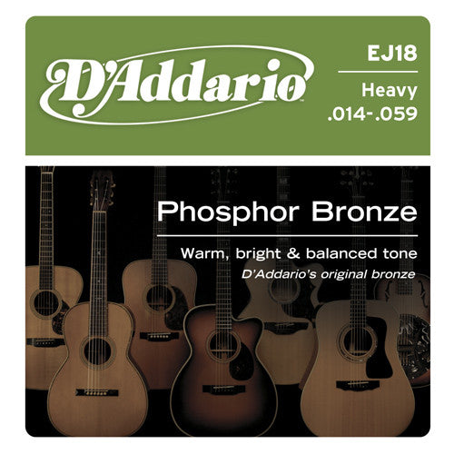 DAddario Phosphor Bronze Acoustic Guitar Strings Heavy