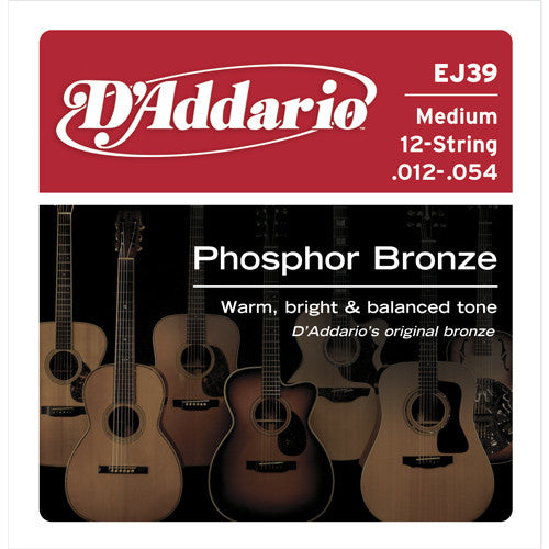 DAddario Phosphor Bronze Acoustic 12 String MED