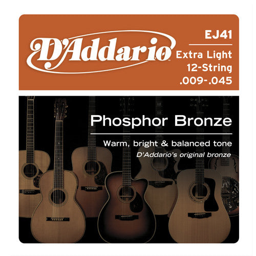 DAddario Phosphor Bronze Acoustic 12 String X-LT