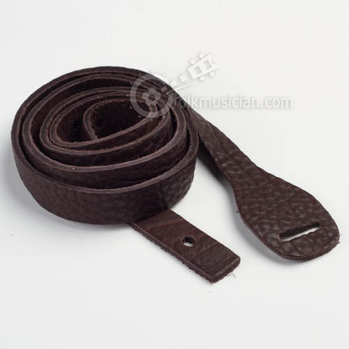 Lakota Leather Mandolin Strap Bison Mahogany